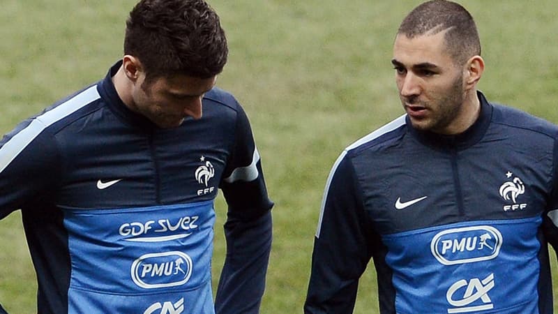 Olivier Giroud et Karim Benzema