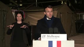 Emmanuel Macron à Mulhouse ce mercredi soir.