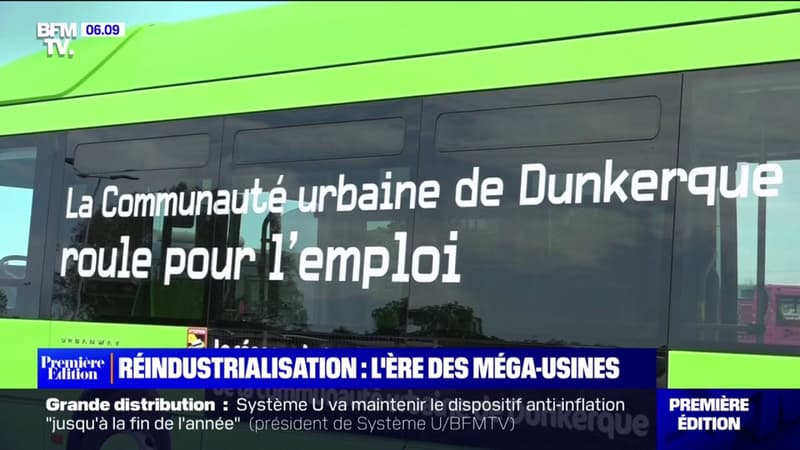 Emmanuel Macron en déplacement un Dunkerque pour accélérer la réindustrialisation de la France