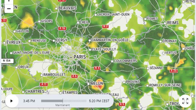 Le radar d'AccuWeather. Le radar d'AccuWeather.