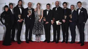 L'équipe de La La Lan réunie aux Bafta, le 12 février 2017