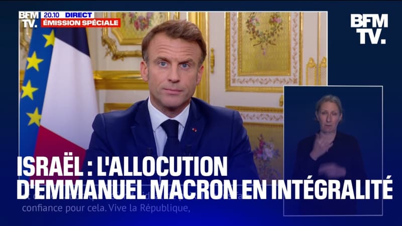 Israël: l'allocution d'Emmanuel Macron en intégralité