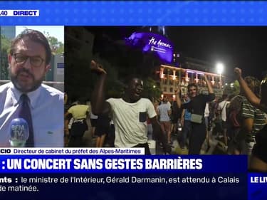 Concert à Nice: la préfecture rappelle que des "messages audio et vidéo" sur les gestes barrières étaient diffusés
