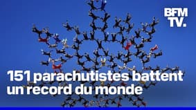 151 parachutistes battent le record du monde du saut en équipe