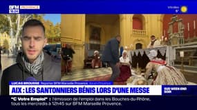 Aix-en-Provence: les Santonniers bénis lors d'une messe