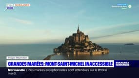 Avec les grandes marées, le Mont-Saint-Michel est inaccessible ce mardi
