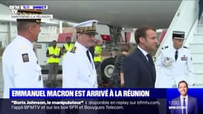 Emmanuel Macron arrive à La Réunion