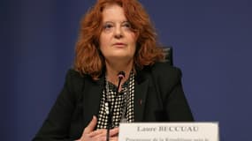 La procureure de Paris Laure Beccuau lors d'une conférence de presse le 7 mars 2025