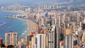 Les tours de la station balnéaire de Benidorm, sur la Costa del Sol, à l'est de l'Espagne.