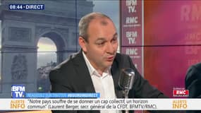 Laurent Berger face à Jean-Jacques Bourdin en direct