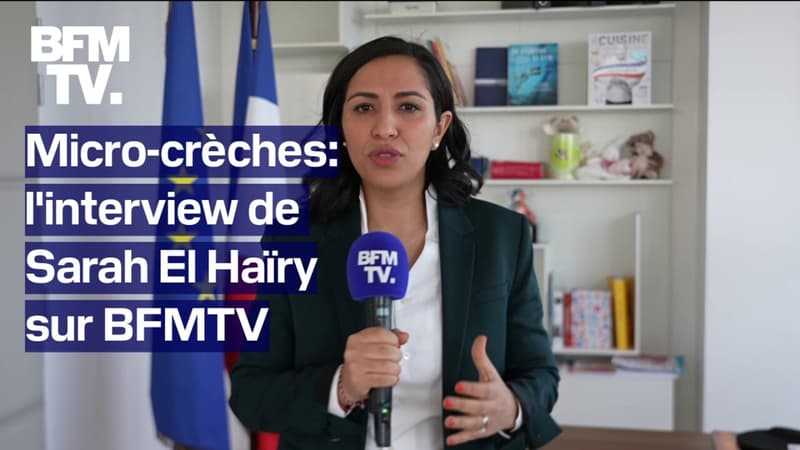 Micro-crèches: l'interview de la ministre Sarah El Haïry sur BFMTV