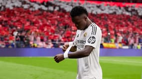 Vinicius lors du derby madrilène Atlético-Real (1-1, Liga), le 29 septembre 2024