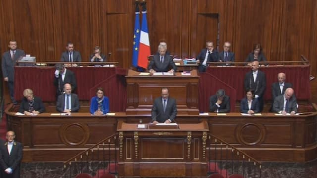 François Hollande lors du Congrès à Versailles lundi.