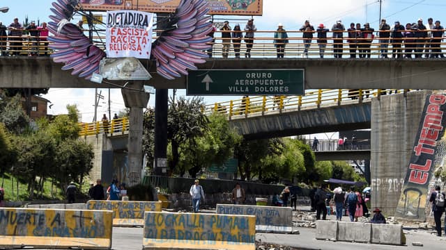 Des partisans de l'ex-président Evo Morales ce mardi.