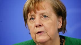 La chancelière allemande Angela Merkel, le 23 mars 2021 à Berlin