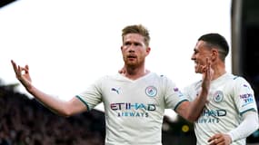 Kevin de Bruyne célébrant face à Wolverhampton le 11 mai 2022