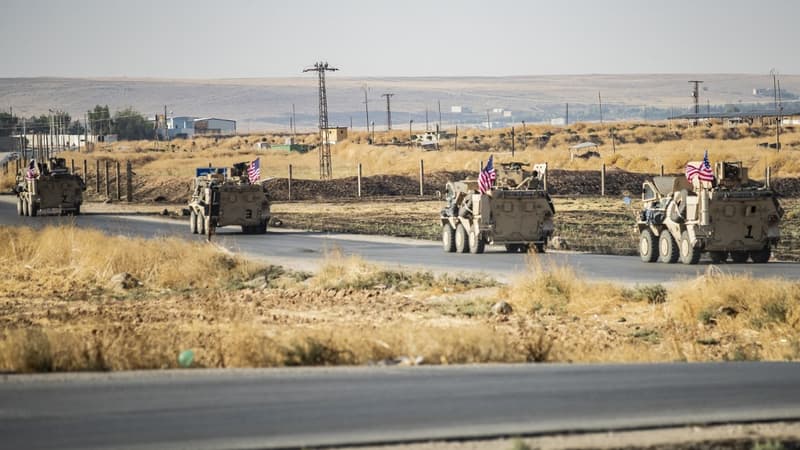 Des véhicules militaires américains en patrouille dans le nord-est de la Syrie, le 12 octobre dernier.