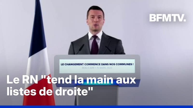 Municipales 2026: le RN tend la main aux listes de droite sincères" pour le second tour