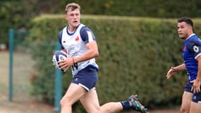 Emilien Gailleton lors de l'entraînement du 25 juillet 2023, à Marcoussis.