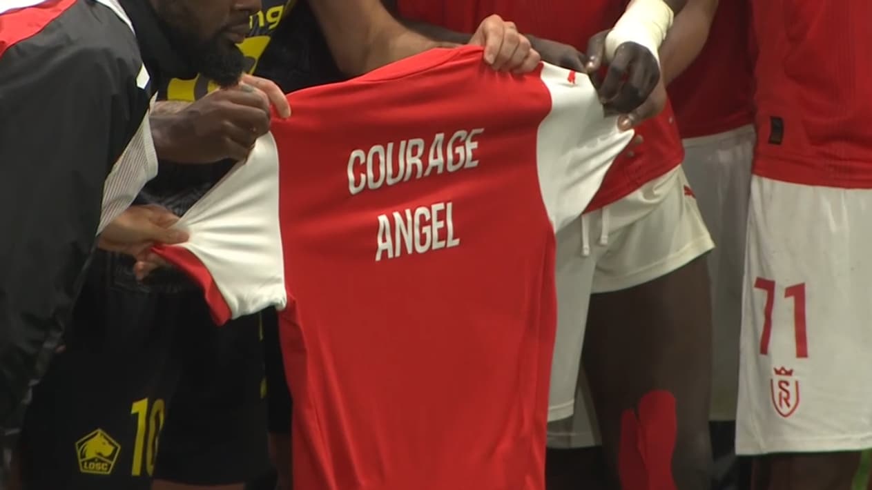 Le maillot préparé par Reims en hommage à Angel Gomes, 17 août 2024
