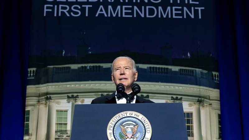 Joe Biden au dîner des correspondants de la Maison Blanche, le 29 avril 2023