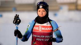 La biathlète française Anaïs Chevalier-Bouchet, à Östersund (Suède) le 26 novembre 2021