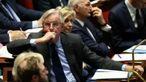 Le Premier ministre Michel Barnier l'Assemblée nationale à Paris le 22 octobre 2024