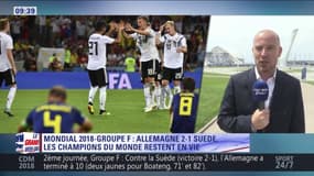 Allemagne : Après son but, Toni Kroos est entré dans un état second et a eu un regard furtif vers la tribune de presse 
