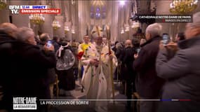 Notre-Dame: l'archevêque de Paris applaudi par le public et les évêques de la cathédrale à la fin de la messe inaugurale