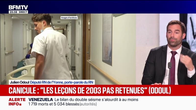 Canicule: "Les leçons des épisodes de 2003 et 2019 n'ont pas été retenues", affirme Julien Odoul, porte-parole du RN