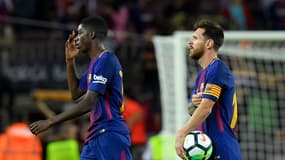 Ousmane Dembélé et Lionel Messi (Barça)