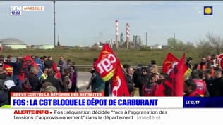 Fos-sur-Mer: la CGT bloque le dépôt de carburant, premières tensions sur place