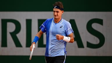Terence Atmane, le 26 mai 2024, lors de son entrée en lice à Roland-Garros