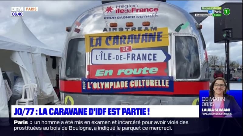 JO 2024: la caravane d'Île-de-France s'est élancée