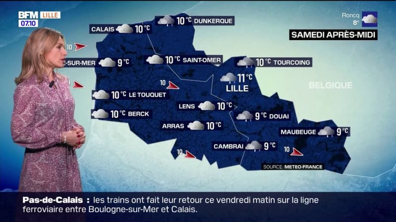 Météo Nord-Pas-de-Calais: un début de week-end sous la grisaille avec quelques averses