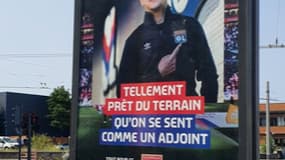 Publicité de l'OL entachée d'une faute d'orthographe, le 27 juin 2023.