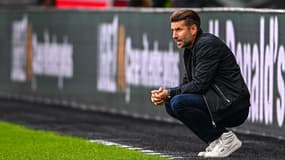 Luka Elsner sur le banc de Reims, en septembre 2024.