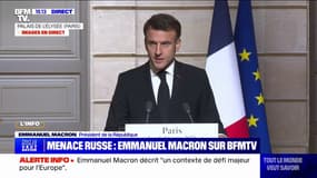 Emmanuel Macron: "La France est pleinement mobilisée aux côtés de l'Ukraine, ainsi que de nos alliés européens"