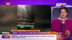 L'A28 bloquée : "Il n’y a aucune saleuse, aucune information"