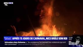 Fin du carnaval de Nice: la traditionnelle incinération du roi attire les foules
