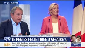 Marine Le Pen n'est "certainement pas" tirée d'affaire, affirme l'avocat du Parlement européen