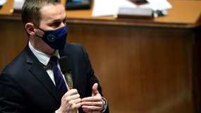 Le ministre des Comptes publics Olivier Dussopt, à l'Assemblée nationale le 9 mars 2021