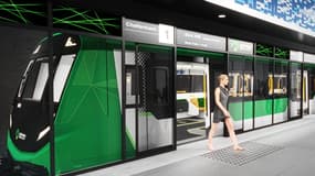 Rames de métro automatisée Metropolis d’Alstom pour Melbourse (rendu 3D)
