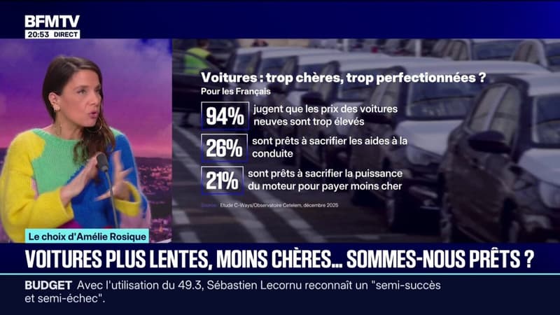 LE CHOIX D'AMÉLIE ROSIQUE - Voitures plus lentes, moins chères ... Sommes-nous prêts ?