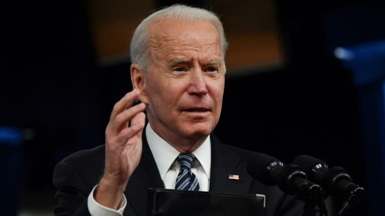 Le président américain Joe Biden s'exprime depuis la Maison Blanche le 12 mai 2021