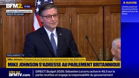Menaces de Donald Trump: Mike Johnson souhaite "apaiser les tensions" devant le Parlement britannique 