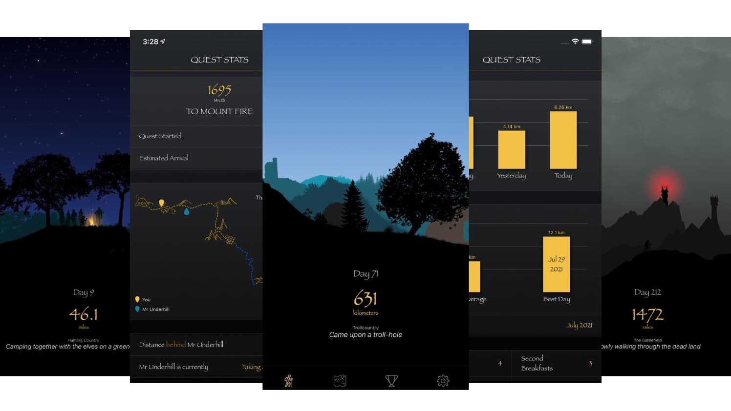 Avec l'application Fantasy Hike, on peut revivre le voyage de Frodon et de Sam en terre du Milieu