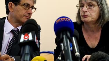 Marie-Rose, la mère de Christelle Blétry, ce vendredi lors d'une conférence de presse.