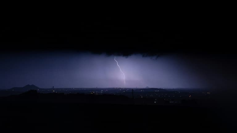 Un orage. Illustration.