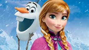 Elsa et Olaf le bonhomme de neige, héros de "La reine des neiges".